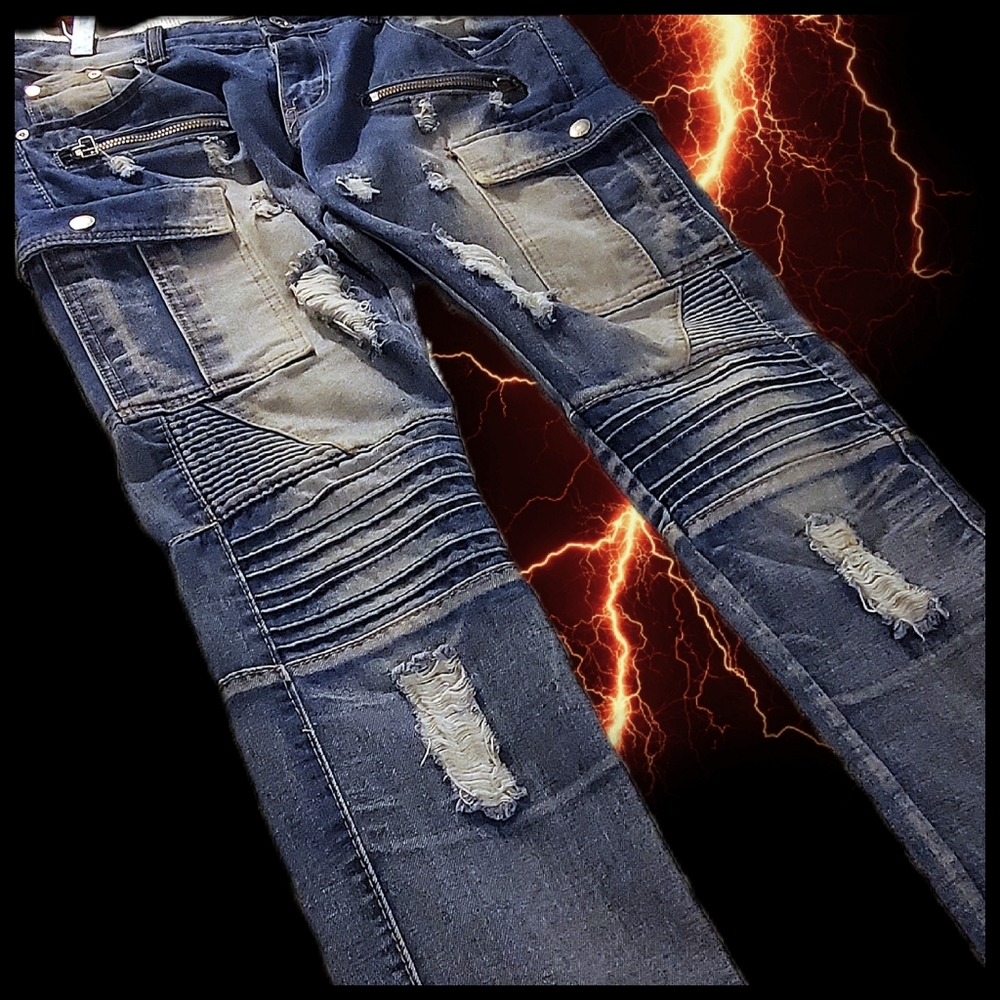 Stylish Distressed Blue Jeans By Trillnation